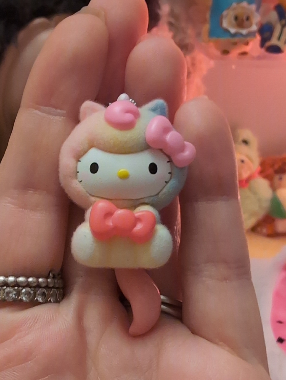 HTF⭐ Hello Kitty Unicorn 🦄 Phone Charm (Flocked Special Chase Design)